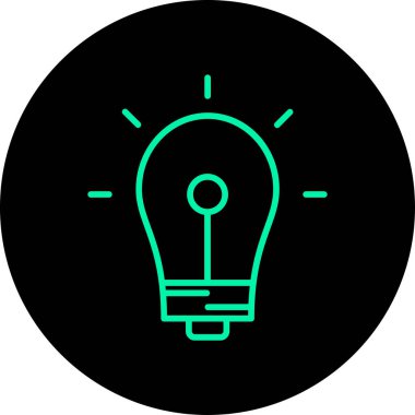 Soyut arkaplanda ampul simgesi izole edildi