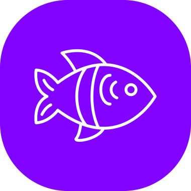 Balık simgesinin vektör illüstrasyonu