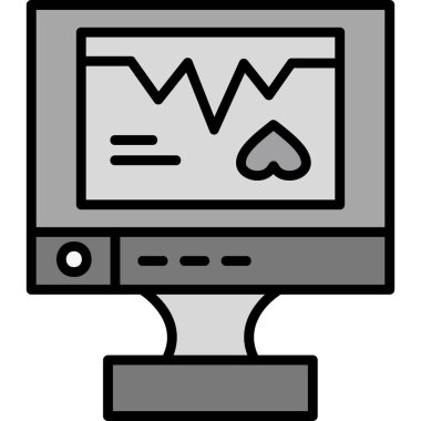 Bilgisayar. Web simgesi basit illüstrasyon