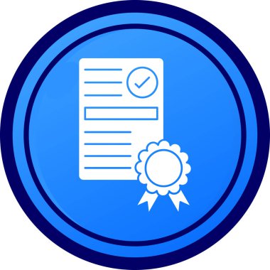 Sertifika simge. Basit örnek sertifika vektör simgesi web için