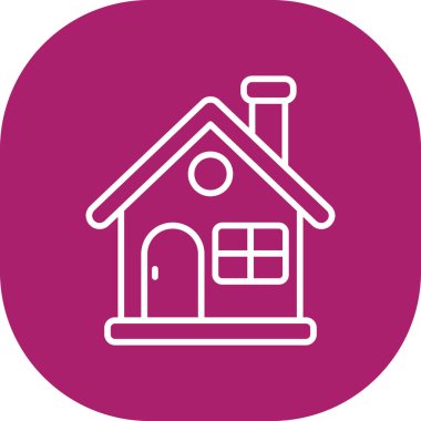 Ev. Web simgesi basit illüstrasyon