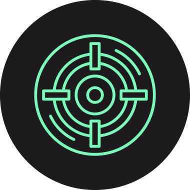 Moda biçimi izole edilmiş arkaplanda hedef simge