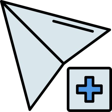 Üçgenin üçgen simgesinin vektör çizimi