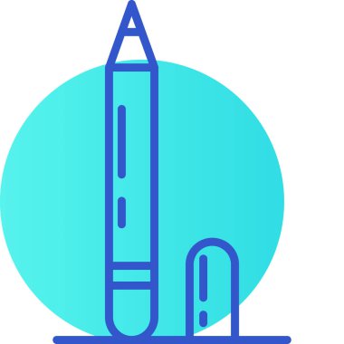 Fırça simgesi vektör illüstrasyonu