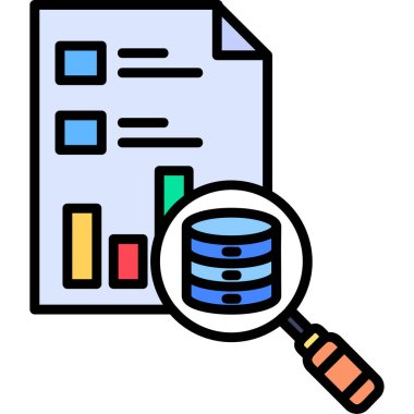 veri analiz veri simgesi doldurulmuş - özet biçimi