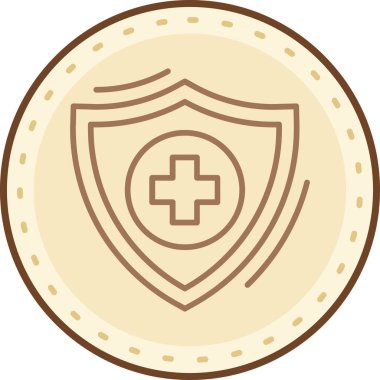 Kalkan. Web simgesi basit illüstrasyon