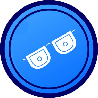 Göz gözlüğü simgesi, basit illüstrasyon