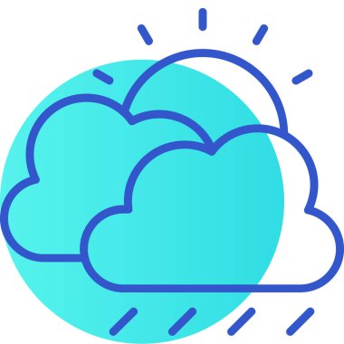 Bulut simgesi vektör illüstrasyonu