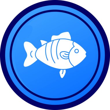 balık simgesi vektör illüstrasyonu