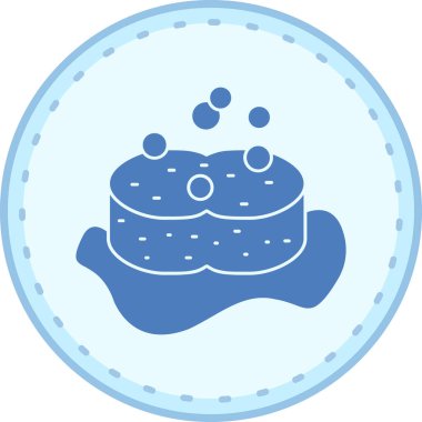 Kek. Web simgesi basit illüstrasyon