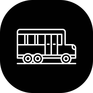 bus simgesi vektör illüstrasyonu