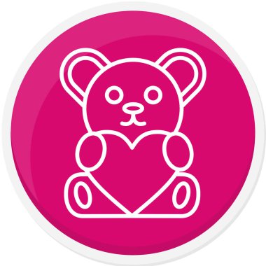 Ayı. Web simgesi basit illüstrasyon