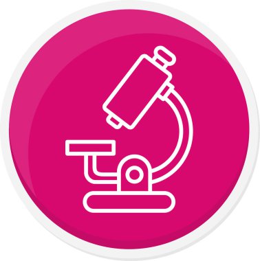 Mikroskop. Web simgesi basit illüstrasyon