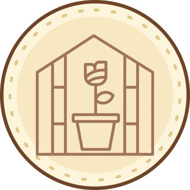 Bir çiçek simgesinin vektör illüstrasyonu