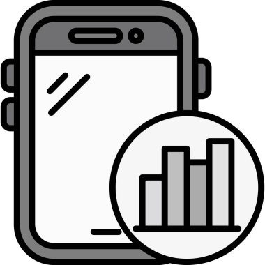 analitik grafik simgesi, vektör illüstrasyonu