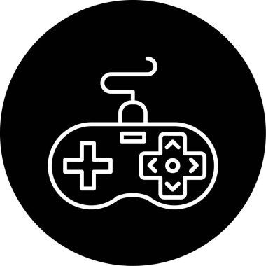 Gamepad Vektör Kabartma Simgesi Tasarımı