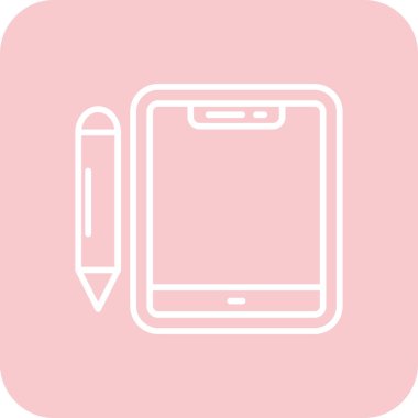 Bir tablet simgesinin vektör illüstrasyonu