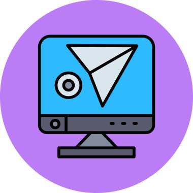 E-posta. Web simgesi basit illüstrasyon