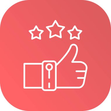 Reyting. Web simgesi basit illüstrasyon