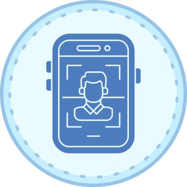 Mobil modern simgenin vektör illüstrasyonu