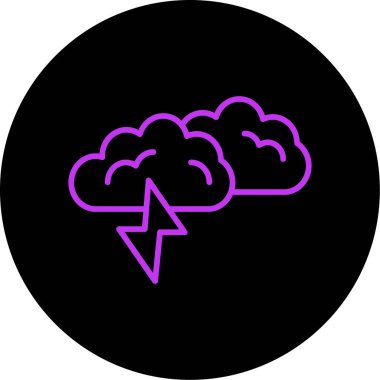 Kişisel ve ticari kullanım için vektör yıldırım simgesi.