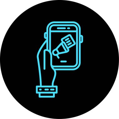 Akıllı telefon simgesinin vektör illüstrasyonu