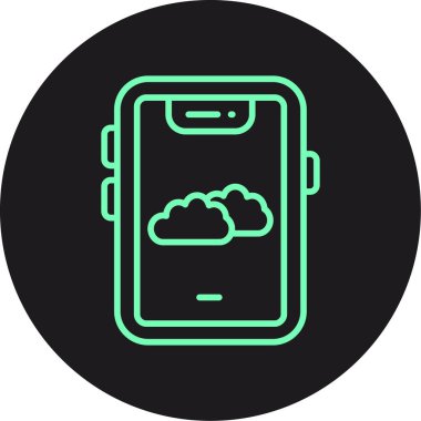 bulut hesaplama simgesi, vektör illüstrasyonu