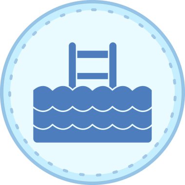 Bir havuz simgesinin vektör illüstrasyonu