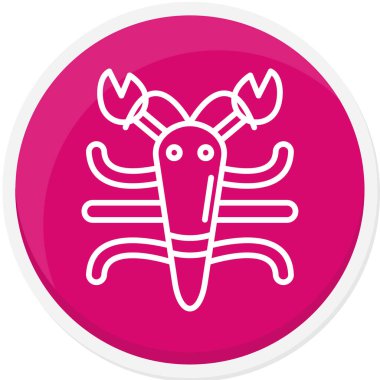 Ahtapotun çizgi simgesi, vektör