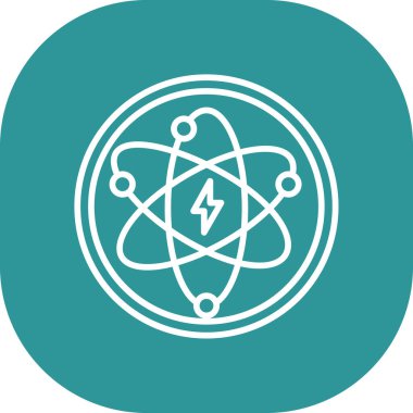 atom simgesi, vektör illüstrasyonu