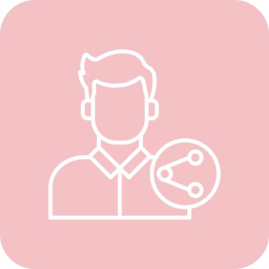 Bir insan simgesinin vektör illüstrasyonu