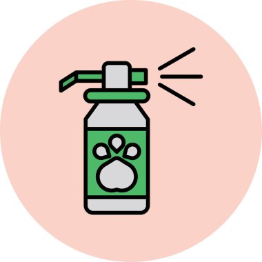 Evcil köpek maması ikonu. Web için köpek maması vektör simgelerinin özet çizimi