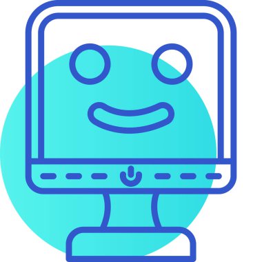 monitör simgesi, vektör illüstrasyonu basit tasarım