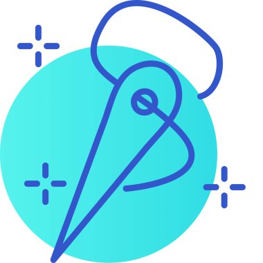 Mavi bir simgenin vektör illüstrasyonu