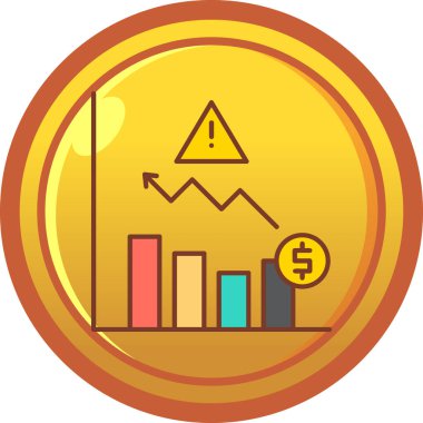 iş büyümesi grafik simgesi, çizgi film biçimi