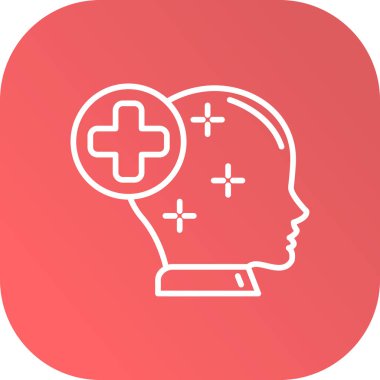 Beyin simgesinin vektör illüstrasyonu