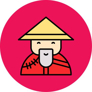 Çin yelpaze vektör simgesi