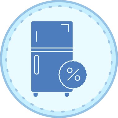 Buzdolabı. Web simgesi basit illüstrasyon