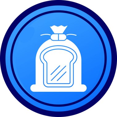 Bir çantanın mavi simgesinin vektör çizimi