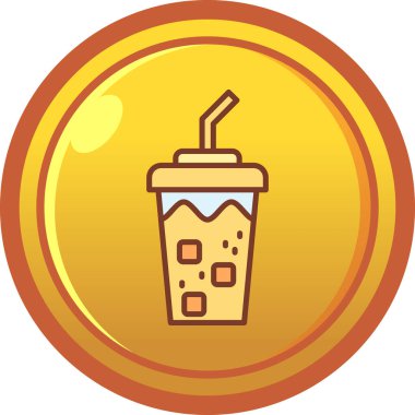 Moda tarzında izole edilmiş bir fincan kahve ikonu