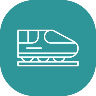 Tren simgesinin vektör illüstrasyonu