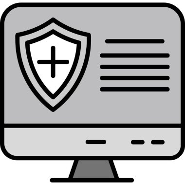 bilgisayar güvenlik kalkanı simgesi