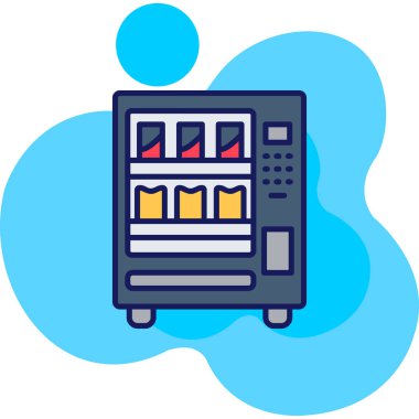 otomat ikonu, vektör illüstrasyonu. otomatik satış makinesi