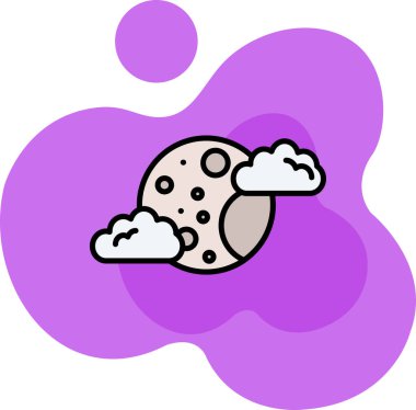 Gezegen ikonu vektör illüstrasyonu