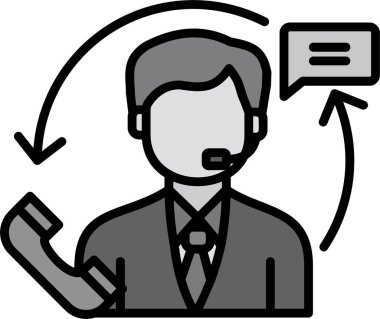 Müşteri servis simgesi vektör illüstrasyonu