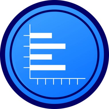 Mavi ve beyaz bir ikonun vektör illüstrasyonu