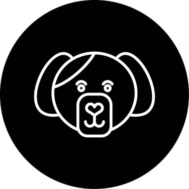 köpek simgesi, vektör illüstrasyonu basit tasarım