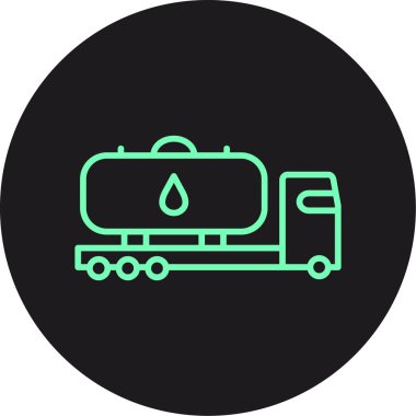 Yakıt kamyonu ikonu vektör illüstrasyonu