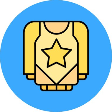 Yıldızlı bir yıldız simgesinin vektör illüstrasyonu