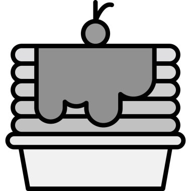 Çizgi film pastasının vektör çizimi